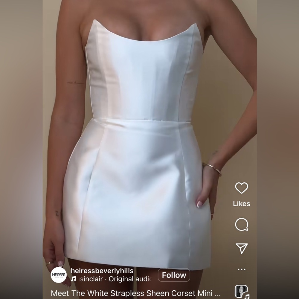 White mini dress